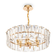Maytoni Lampadario contemporaneo Puntes 6 luci E14 oro metallo cristallo