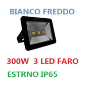 Trade Shop - Faro Faretto A Led 150w Watt Nero Ip65 Da Esterno Con 3 Led Alta Potenza Bianco -