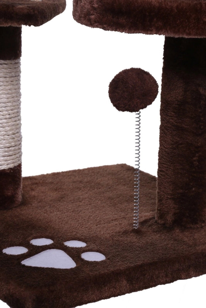 Albero per Gatto con Graffiatoio Cuccia Giocattolo Gatti Parco Giochi Tiragraffi in Sisal Naturale