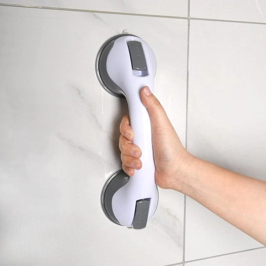 Maniglia professionale da 30 cm senza fori - fissaggio al muro su lastre o superfici lisce - sostegno per bambini/anziani maniglia con presa di vapore