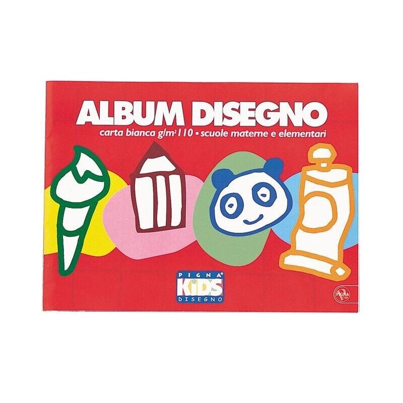 ALBUM DISEGNO PIGNA KIDS 24X33 20FOGLI BIANCHI PER SCUOLE ELEMENTARI E MATERNE