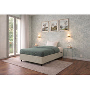 Letto imbottito Singolo 80x190 cm BoxMax - Similpelle,Tortora,Contenitore