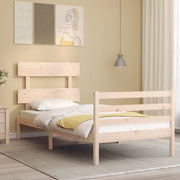 Giroletto con Testiera-Struttura Letto con testiera 90x200 cm in Legno Massello 569202
