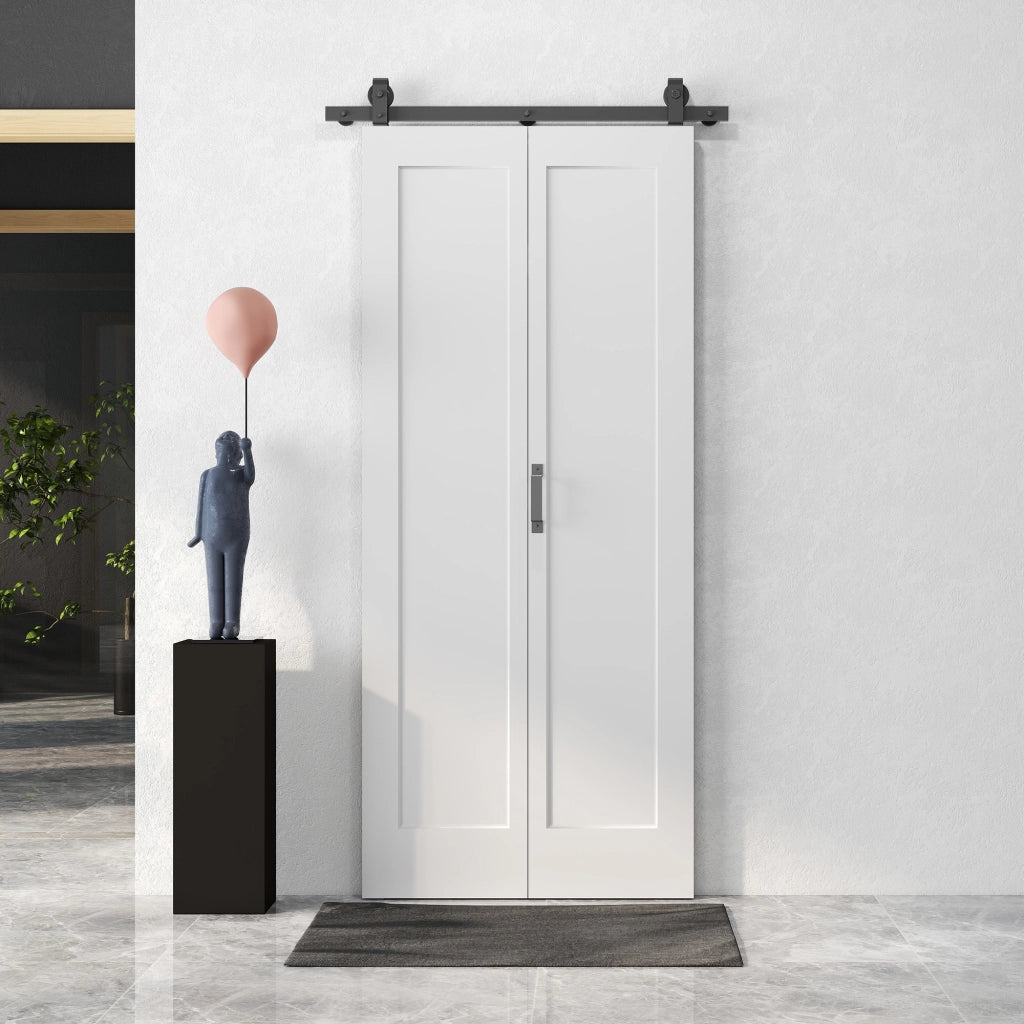 Porta Scorrevole Pieghevole ¨C Xylo ¨C Bianco Verniciabile 90x210 cm