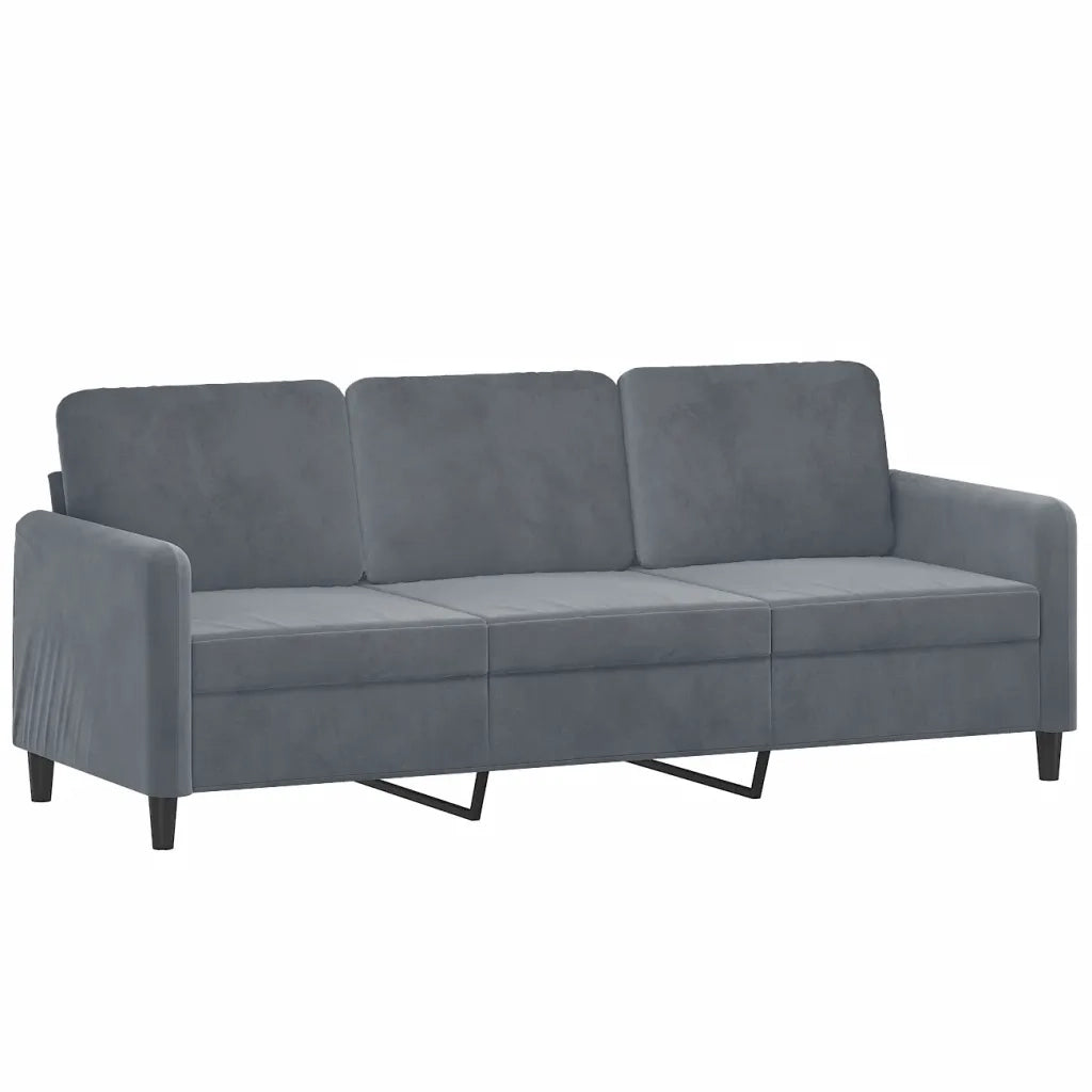 Set di Divani 3 pz Grigio Scuro in Velluto 3201935