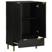 Credenza | Madia | Buffet da pranzo | Armadio da pranzo Nera 60x33x100 cm in Legno Multistrato