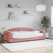 Divano Letto con Materasso-Sofa Letto-Daybed Rosa 90x200 cm in Velluto 715739