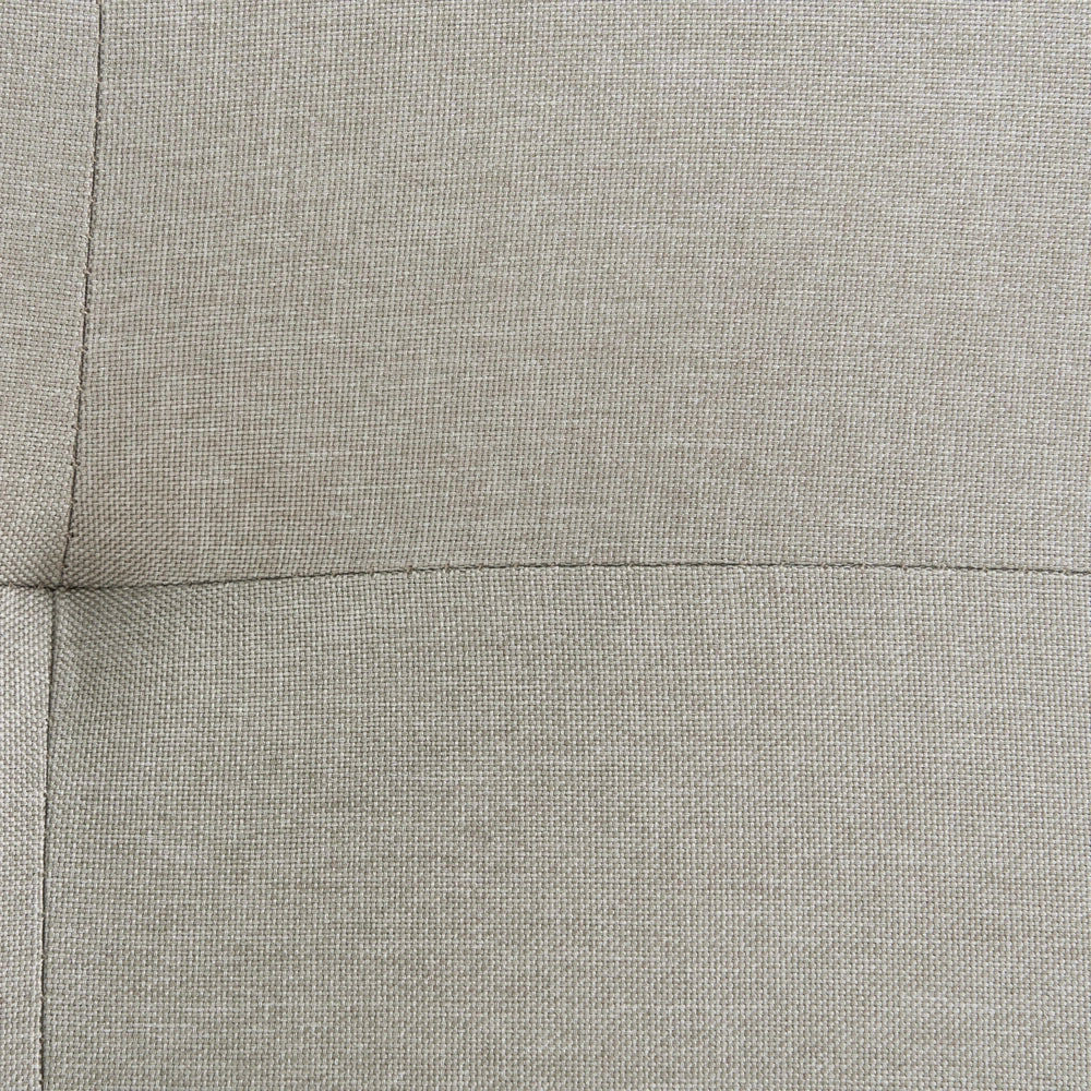 Letto matrimoniale in tessuto con testata trapuntata Beige 140 x 200 cm design moderno
