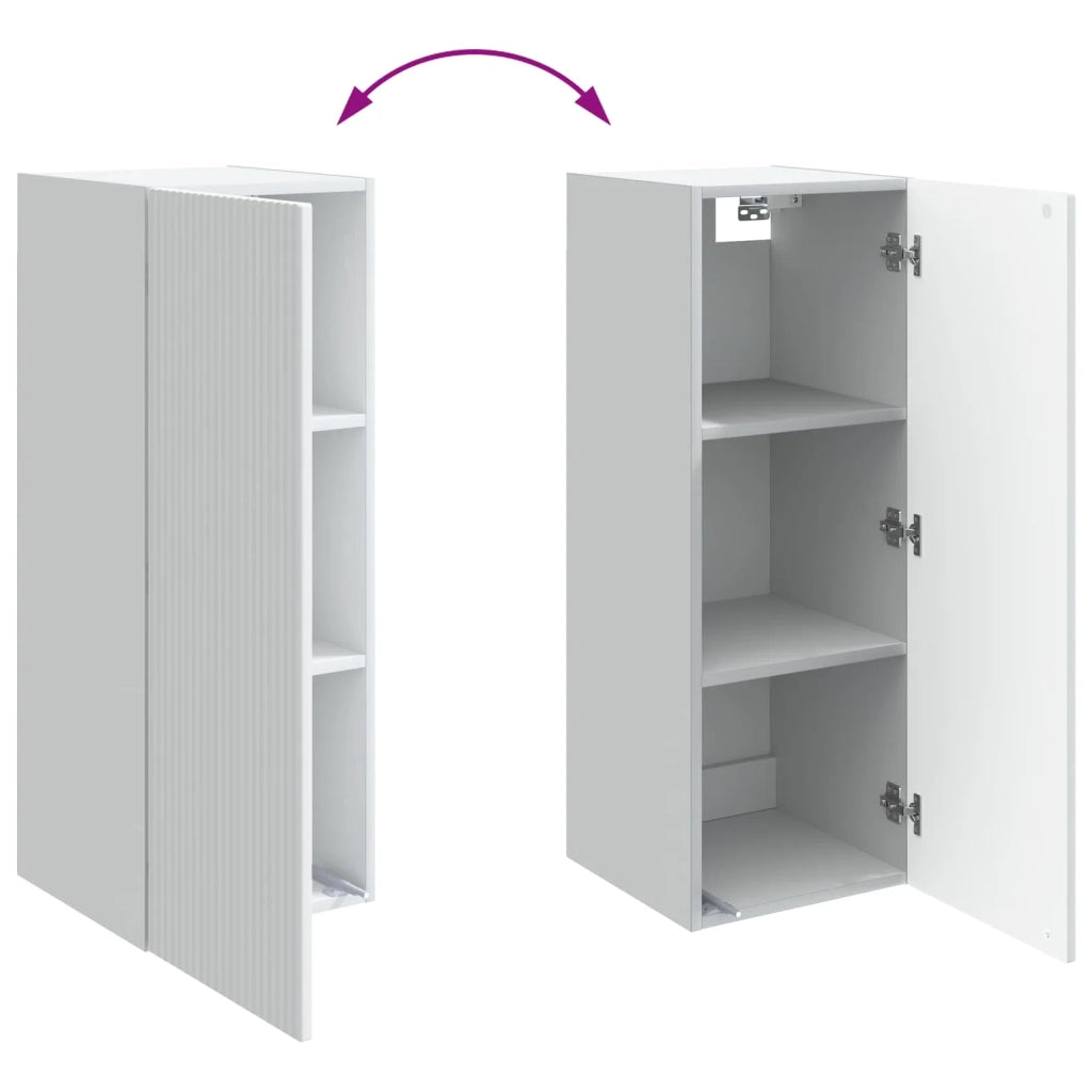 Mobiletto a muro Bianco 33 x 34,5 x 90 cm Legno ingegnerizzato 898415