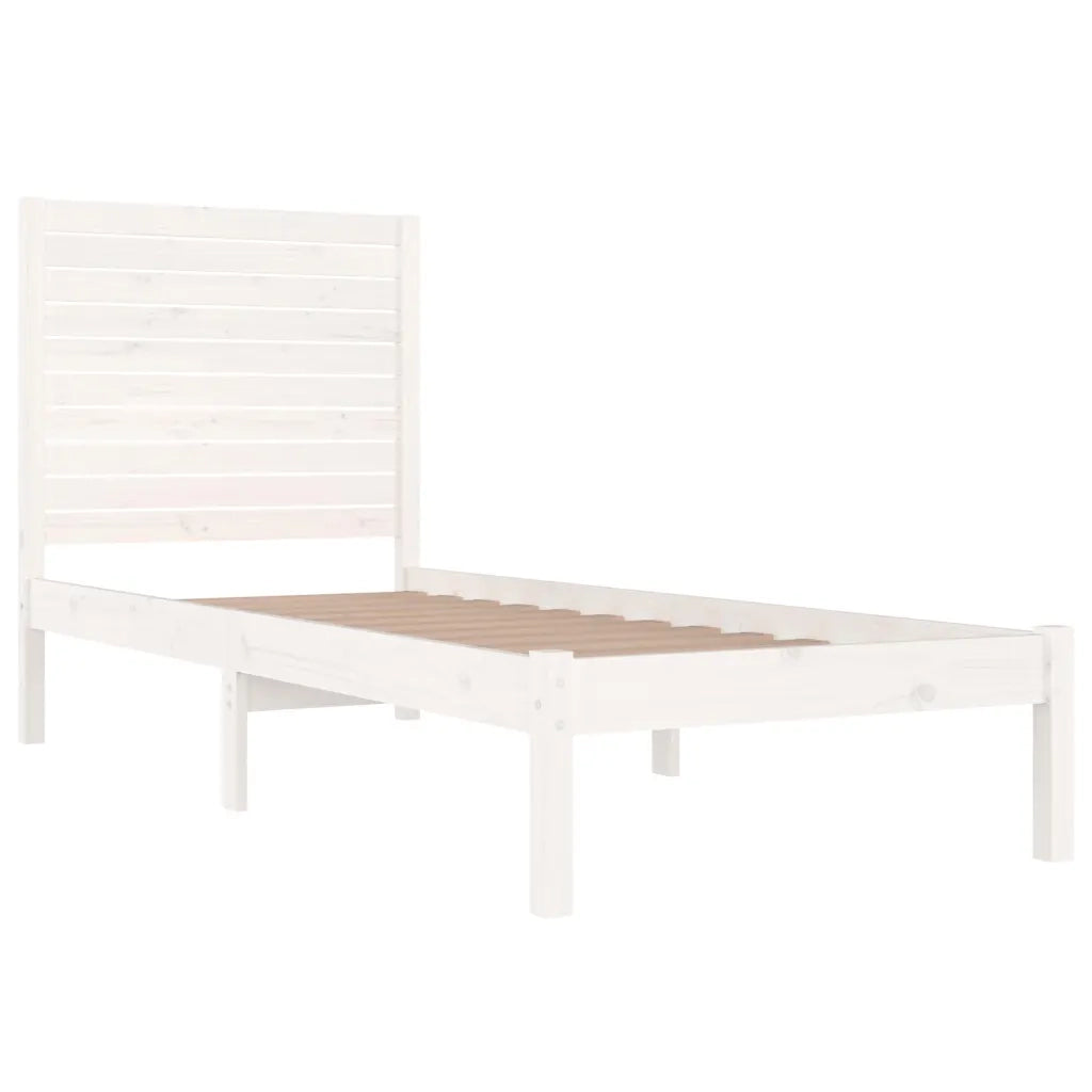 Giroletto Bianco in Legno Massello 75x190 cm Small Single 3104569