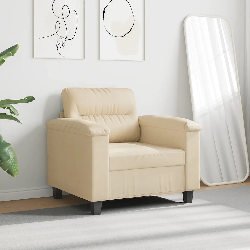 Poltrona-Poltroncina-Divano Sedia Crema 60 cm in Microfibra