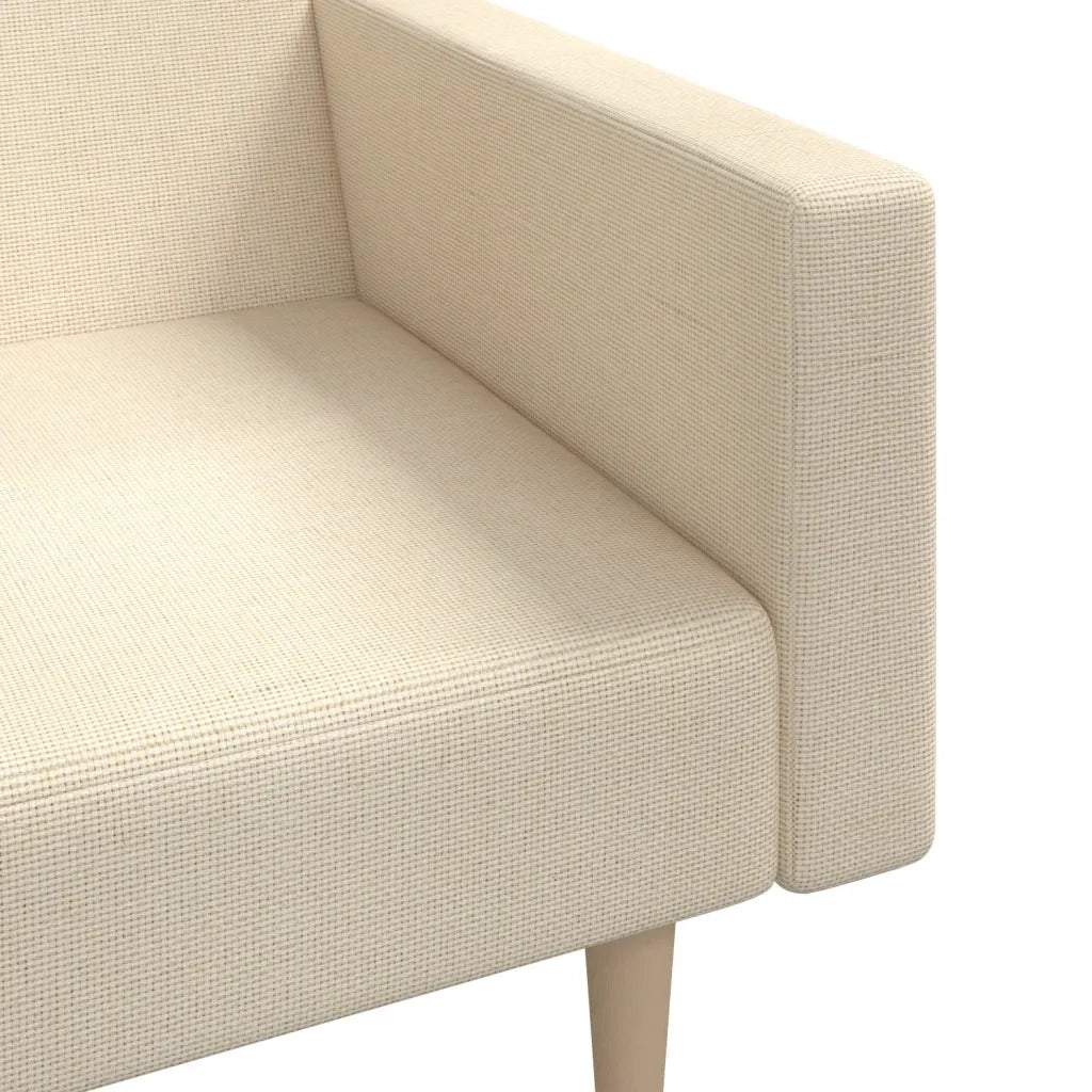 Divano letto | Sof¨¤ letto | Letto singolo a 2 Posti Crema in Tessuto