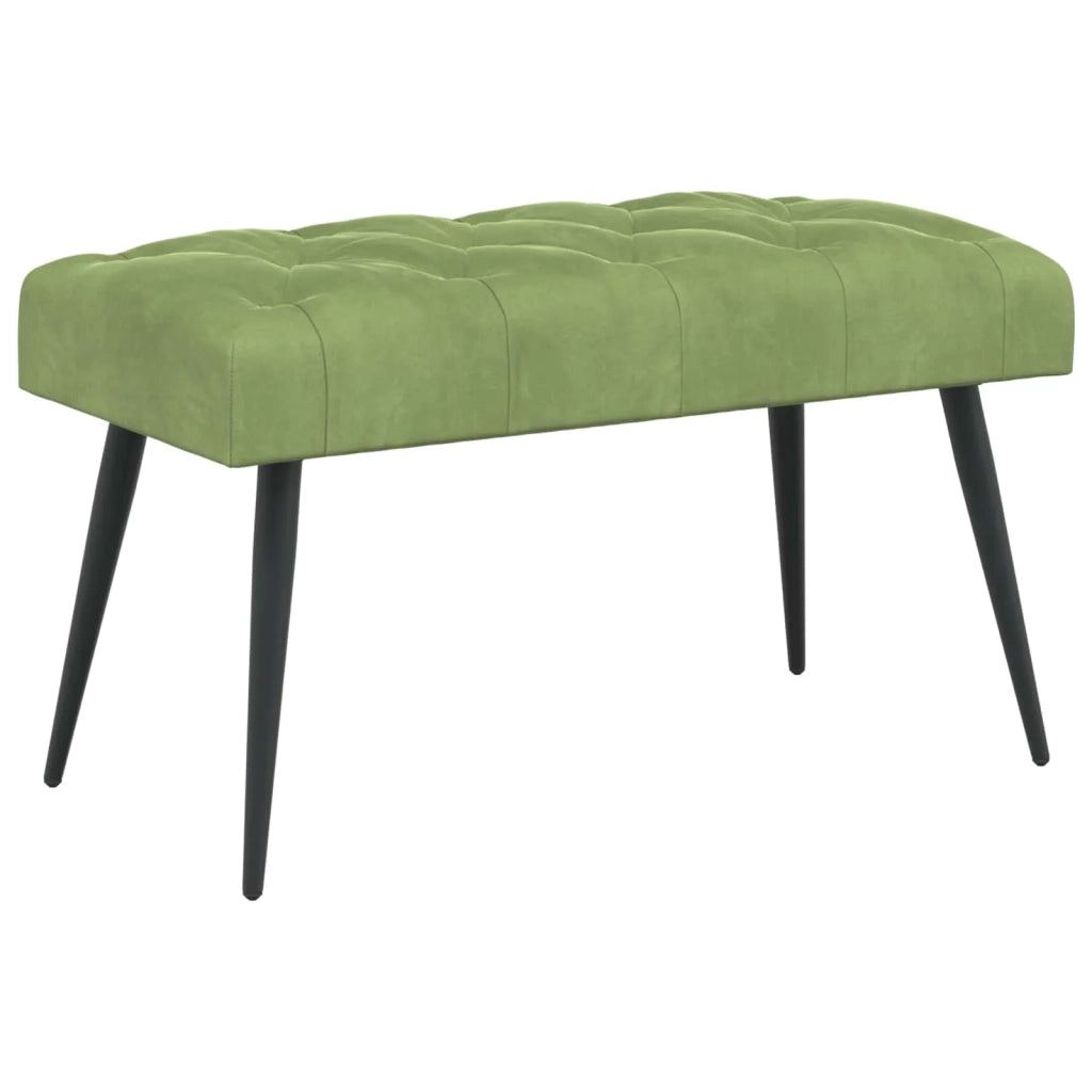Panchina con bottoni imbottiti Verde chiaro 80 x 40 x 46 cm 42038560