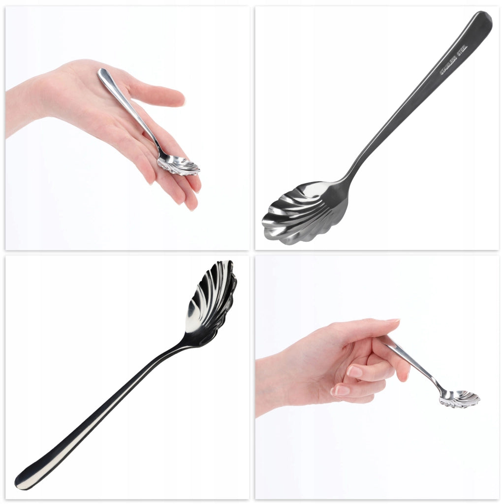 Cucchiaio da zucchero KADAX in acciaio inossidabile color argento, 14 cm, decorativo.