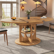 TAVOLO da pranzo allungabile 110-150 cm effetto legno con vano portaoggetti