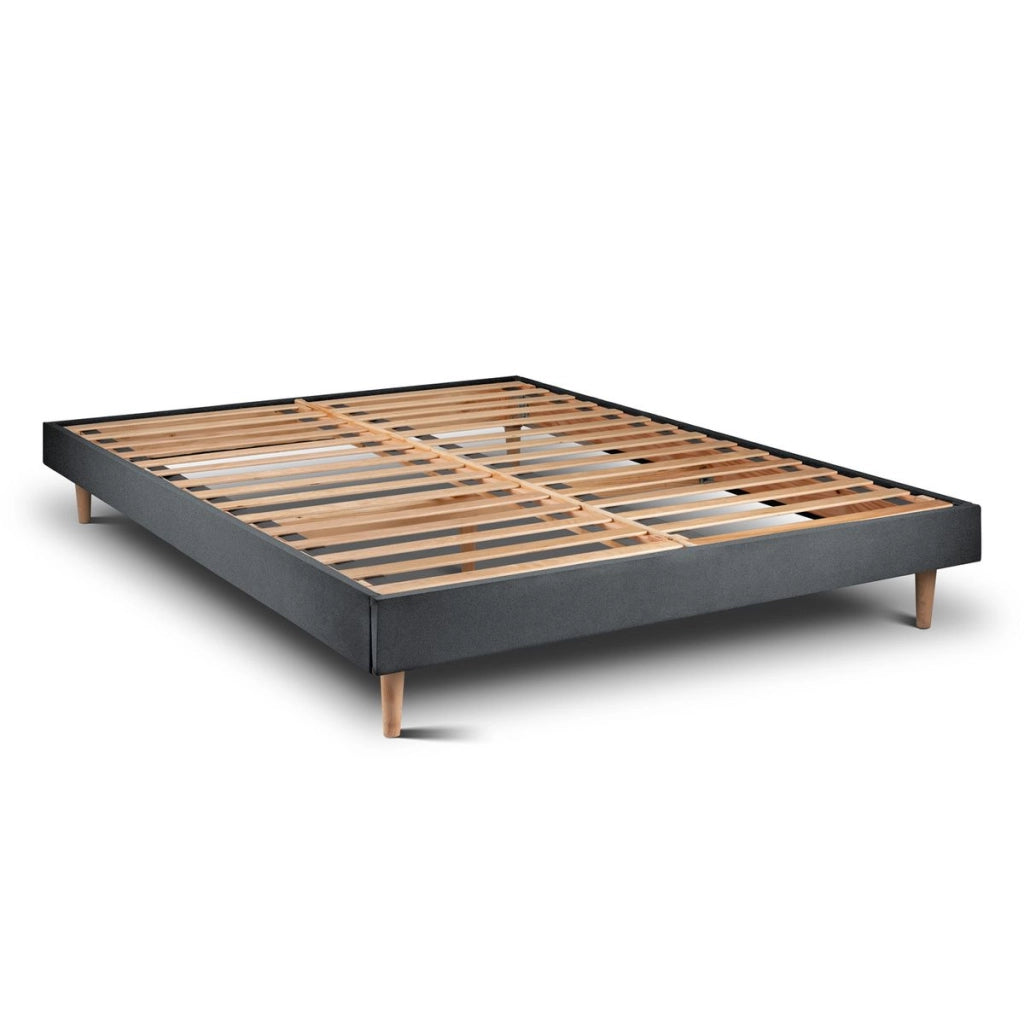 Letto 150x190 cm con testiera in linea - Tessuto velluto