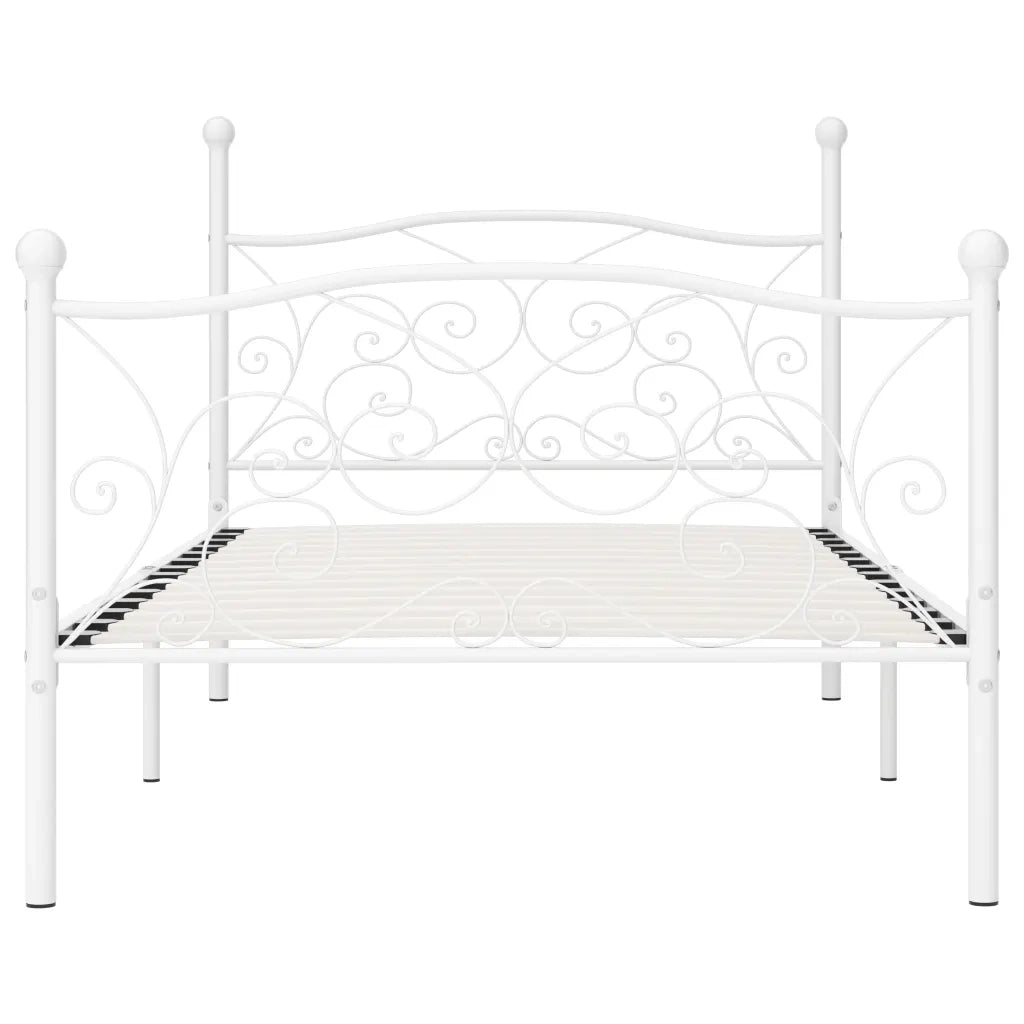 Giroletto Base con Doghe-Struttura Letto Bianco in Metallo 90x200 cm
