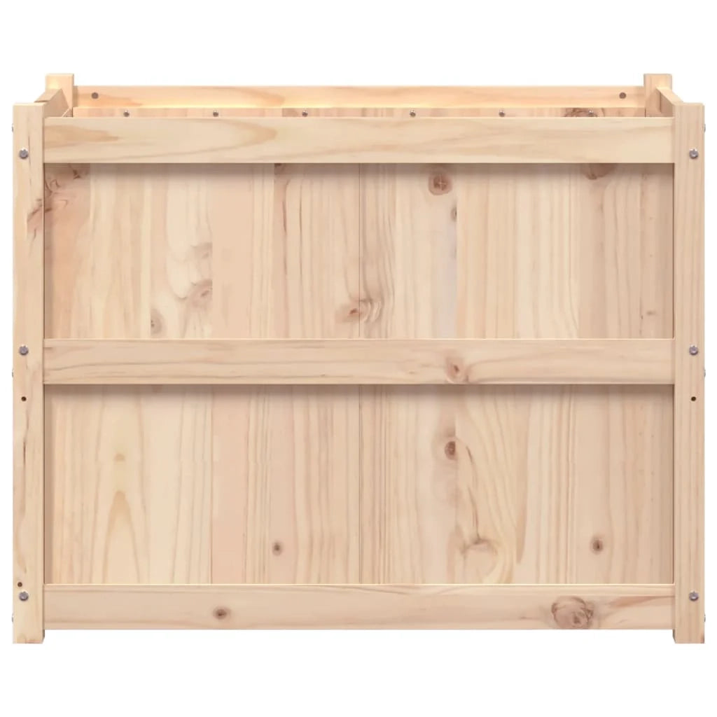 Fioriera rialzata per piante e fiori terrazza giardino 90 x 50 x 70 cm legno di pino massiccio marrone 02_0038004