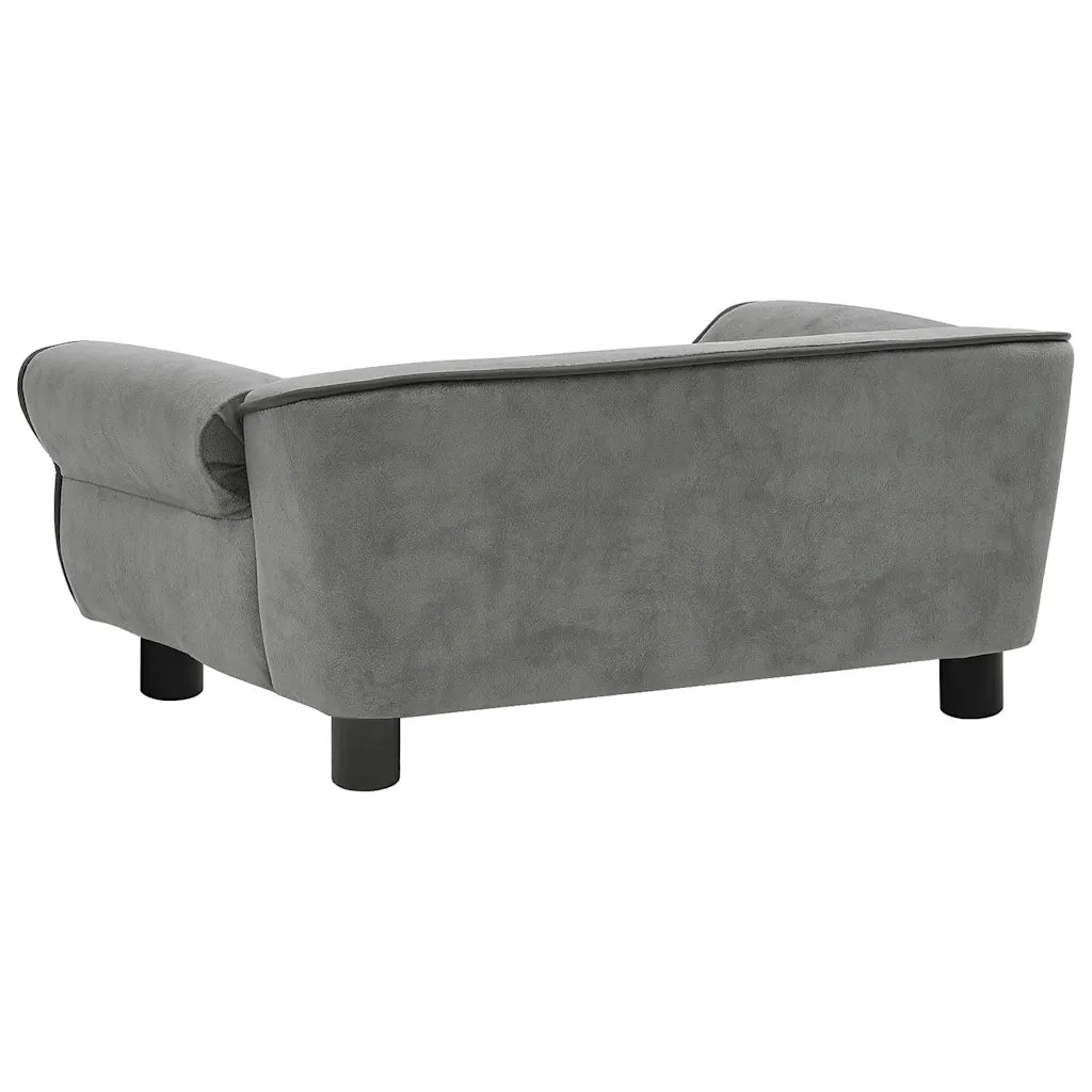 Divano per Cani Grigio Scuro 72x45x30 cm in Peluche 171039