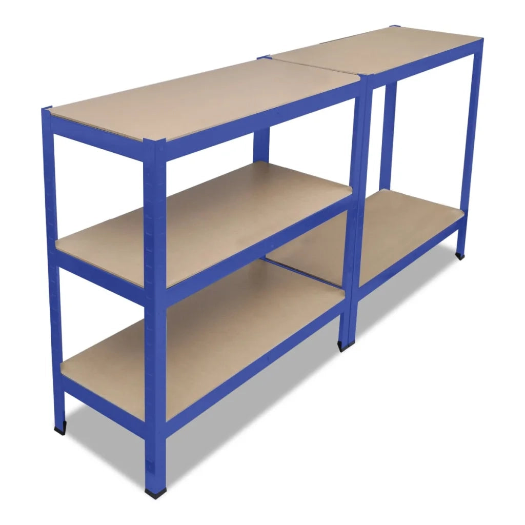 Mensola 5 Strati Blu in Acciaio e Legno Multistrato cod mxl 53189