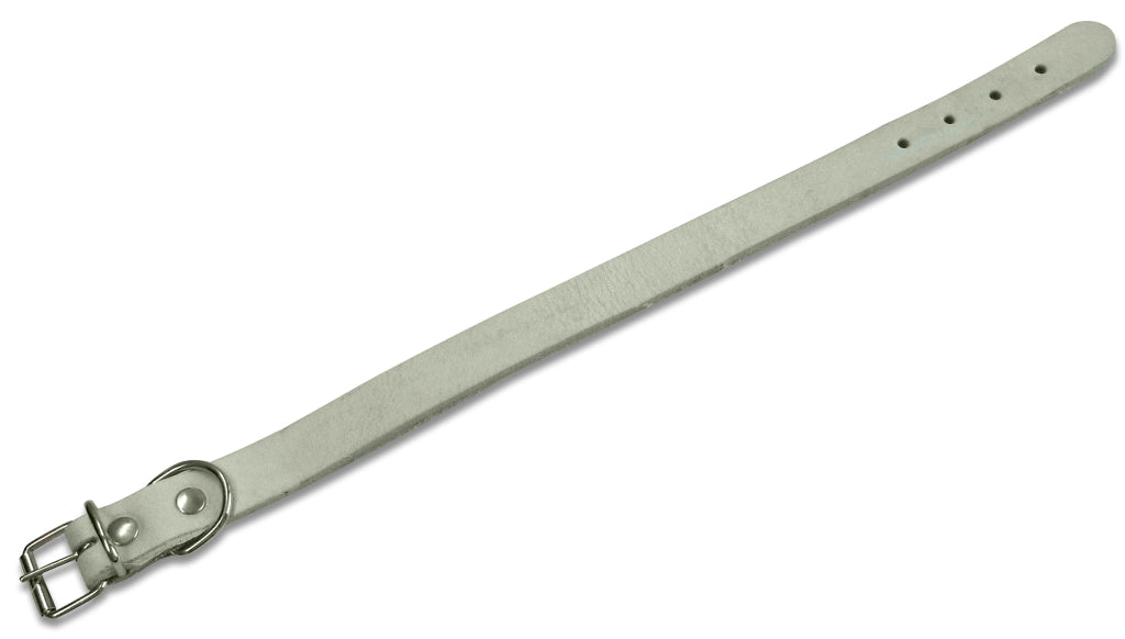 Utilia Pet COLLARE IN CUOIO DI BUFALO SFODERATO cm. 51x2,5 col. Grigio