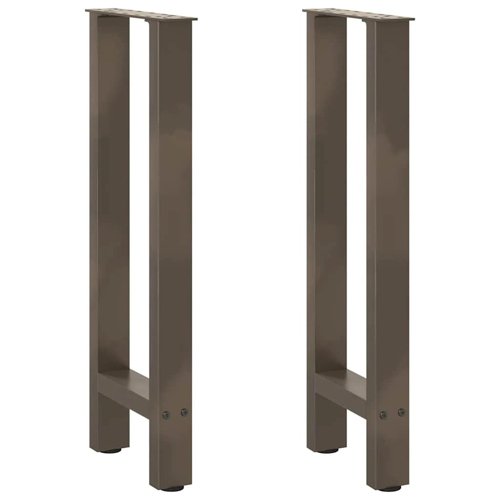 Set di 2 robuste gambe per consolle con piedini livellatori 38 x 73 cm in acciaio verniciato a polvere naturale 02_0057539