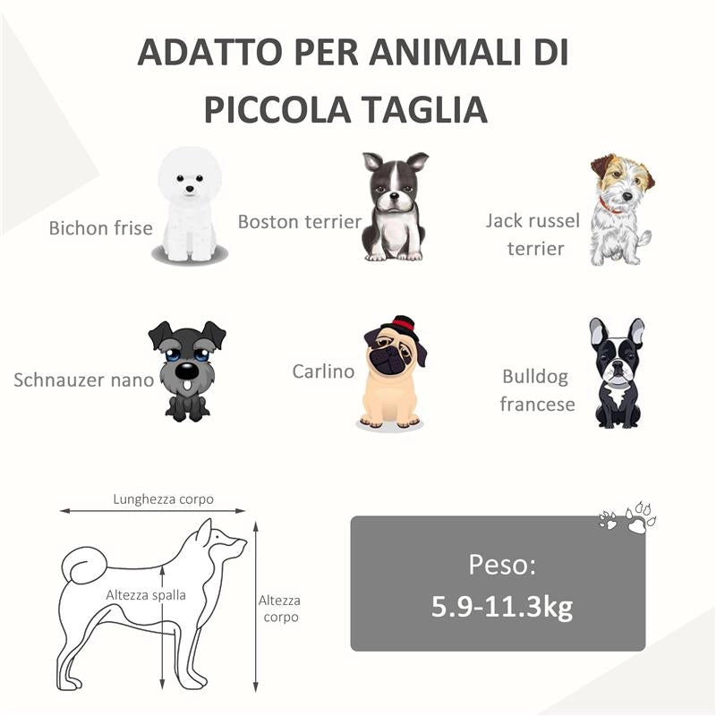 TRASPORTINO PER CANI E GATTI PIEGHEVOLE 61 X 46 X 51 CM COLORE CAFFÈ