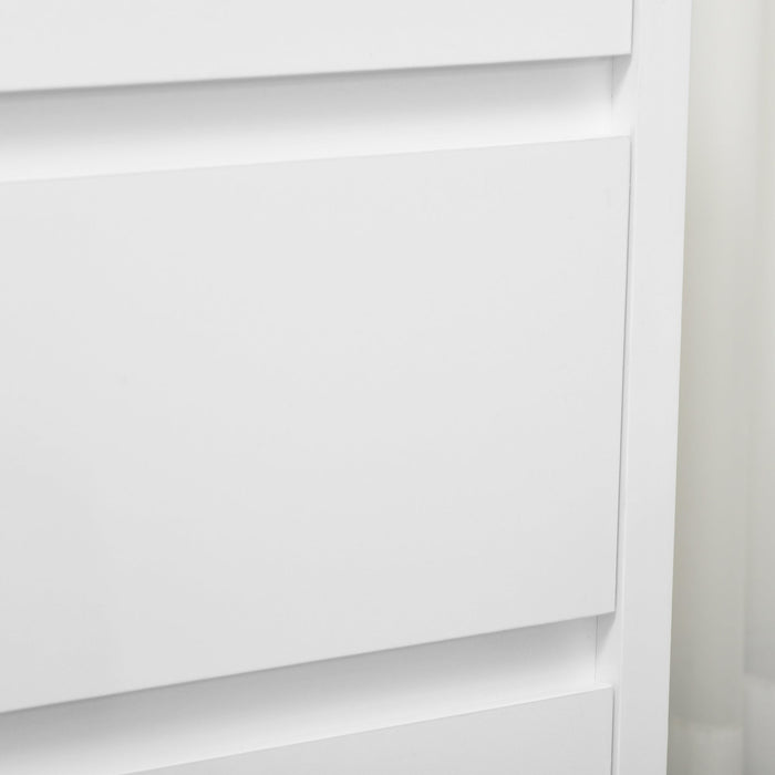 Cassettiera 3 Cassetti 70x37x75 cm in Truciolato Bianco