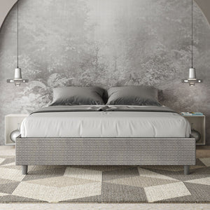 Letto Matrimoniale Sommier 160x190 cm Senza Rete Azelia Labirinto 02 Grigio