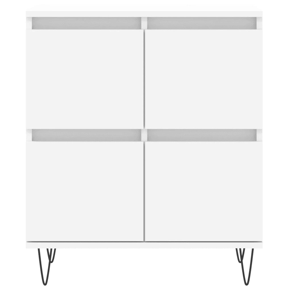 Credenze 2 pz | Madia | Buffet da pranzo | Armadio da pranzo Bianche in Legno Multistrato