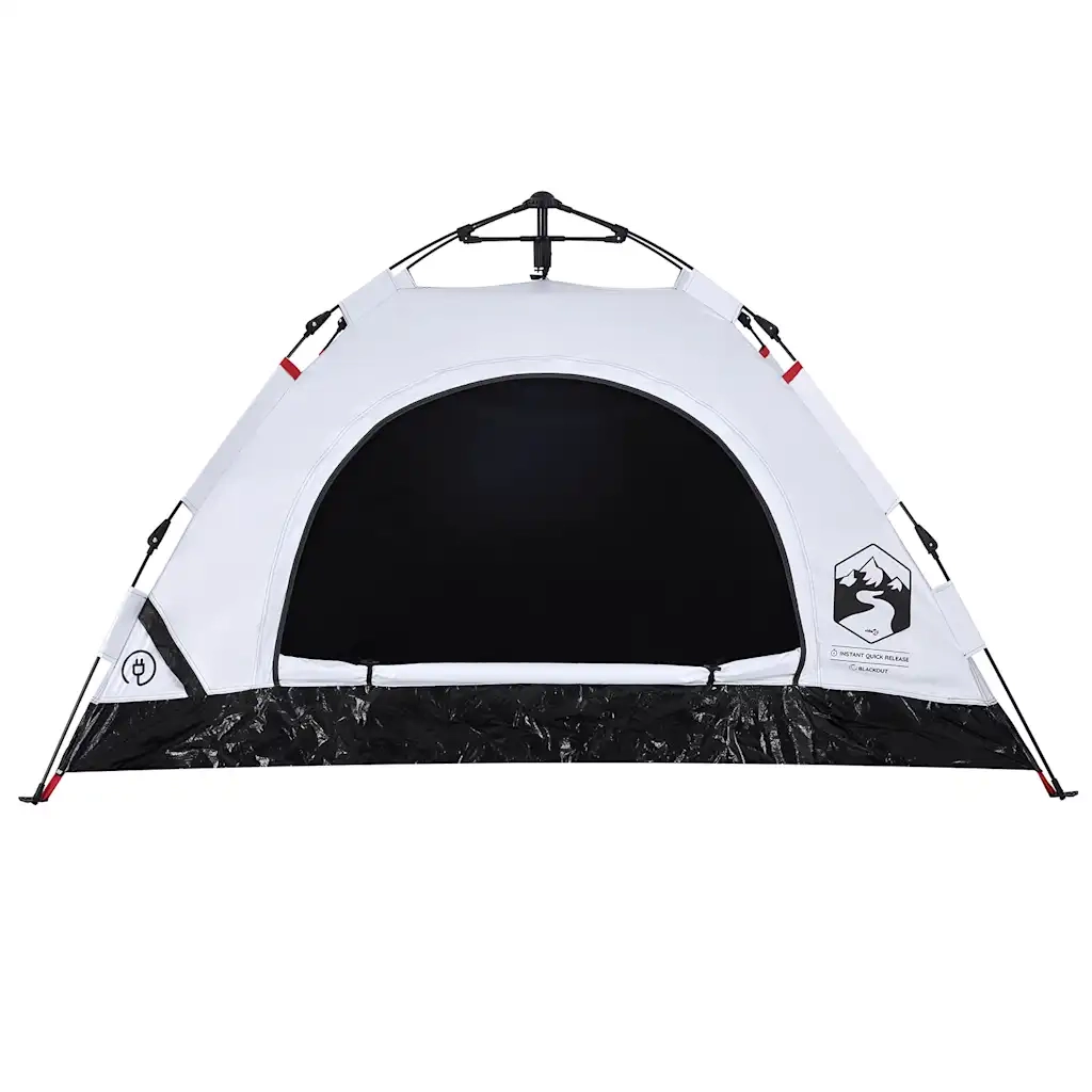 Tenda 2 Persone-Tenda da campeggio Bianca in Tessuto Oscurante a Rilascio Rapido 713679