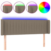 Testiera | Testata a LED Tortora 147x16x78/88 cm in Tessuto