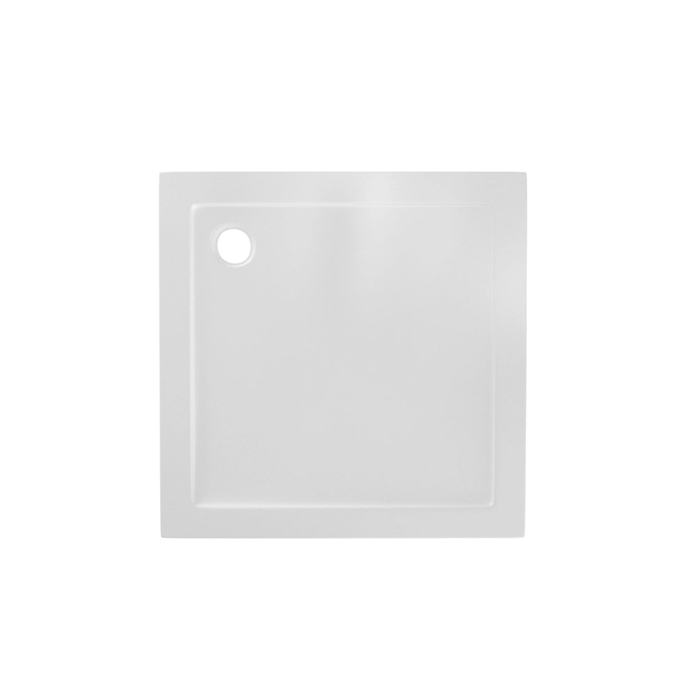 Piatto doccia 70x70 cm bianco lucido bordato in acrilico rinforzato | Asteios