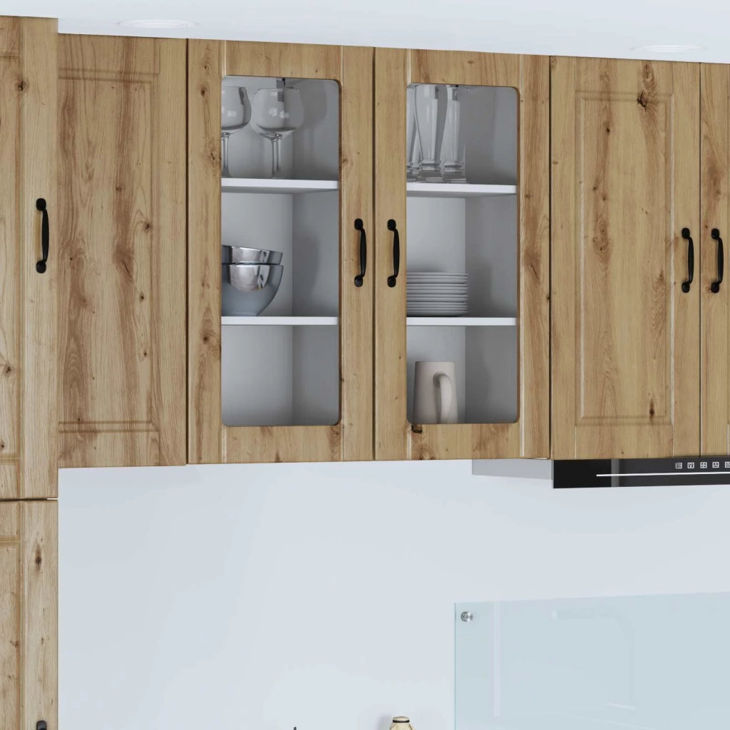 Mobile da cucina 2 pz-Set di 2 Armadio da cucina Rovere artigianale 40 x 31 x 80 cm 438090