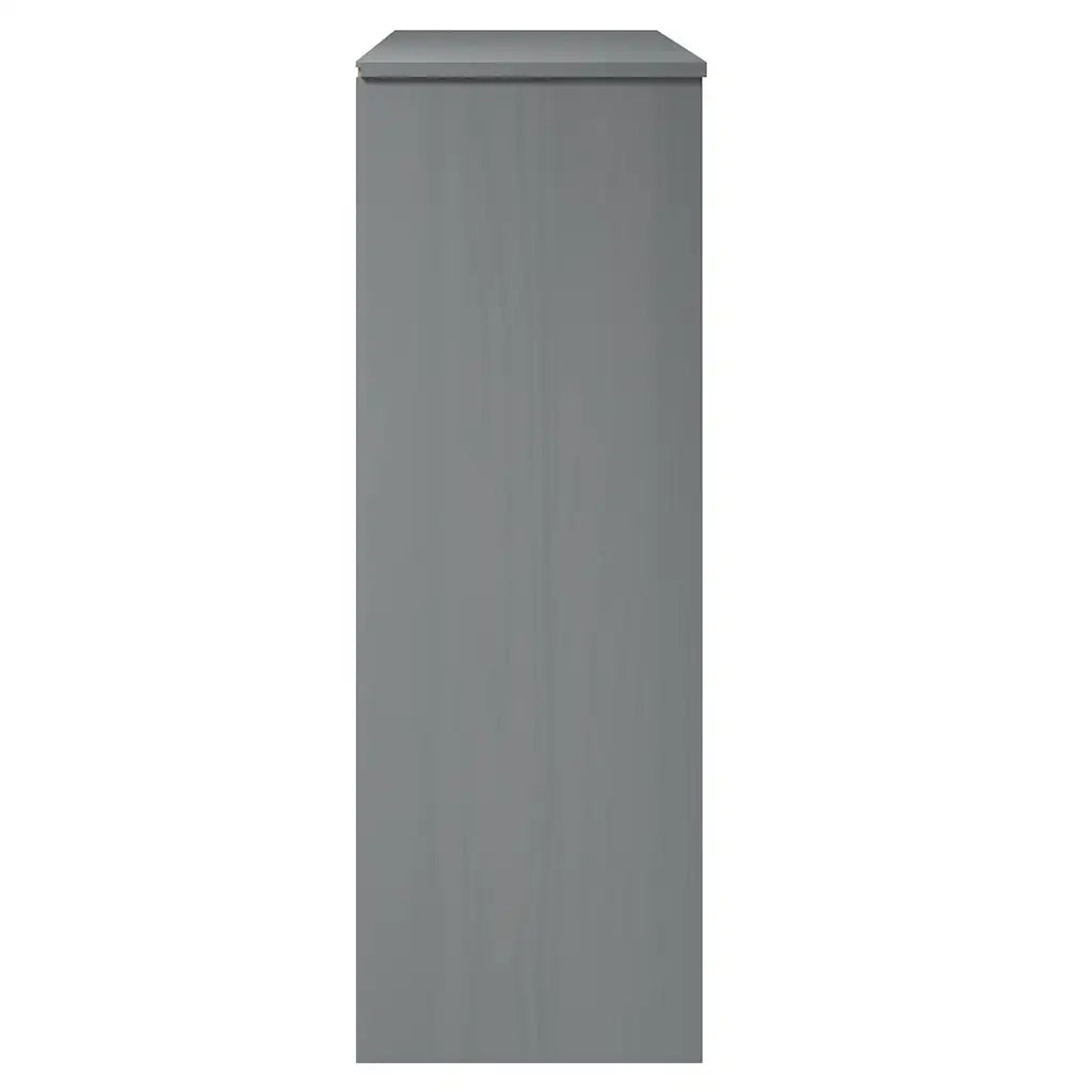 Piano Credenza MOLDE Grigio 90x35x100 cm Legno Massello di Pino 350551