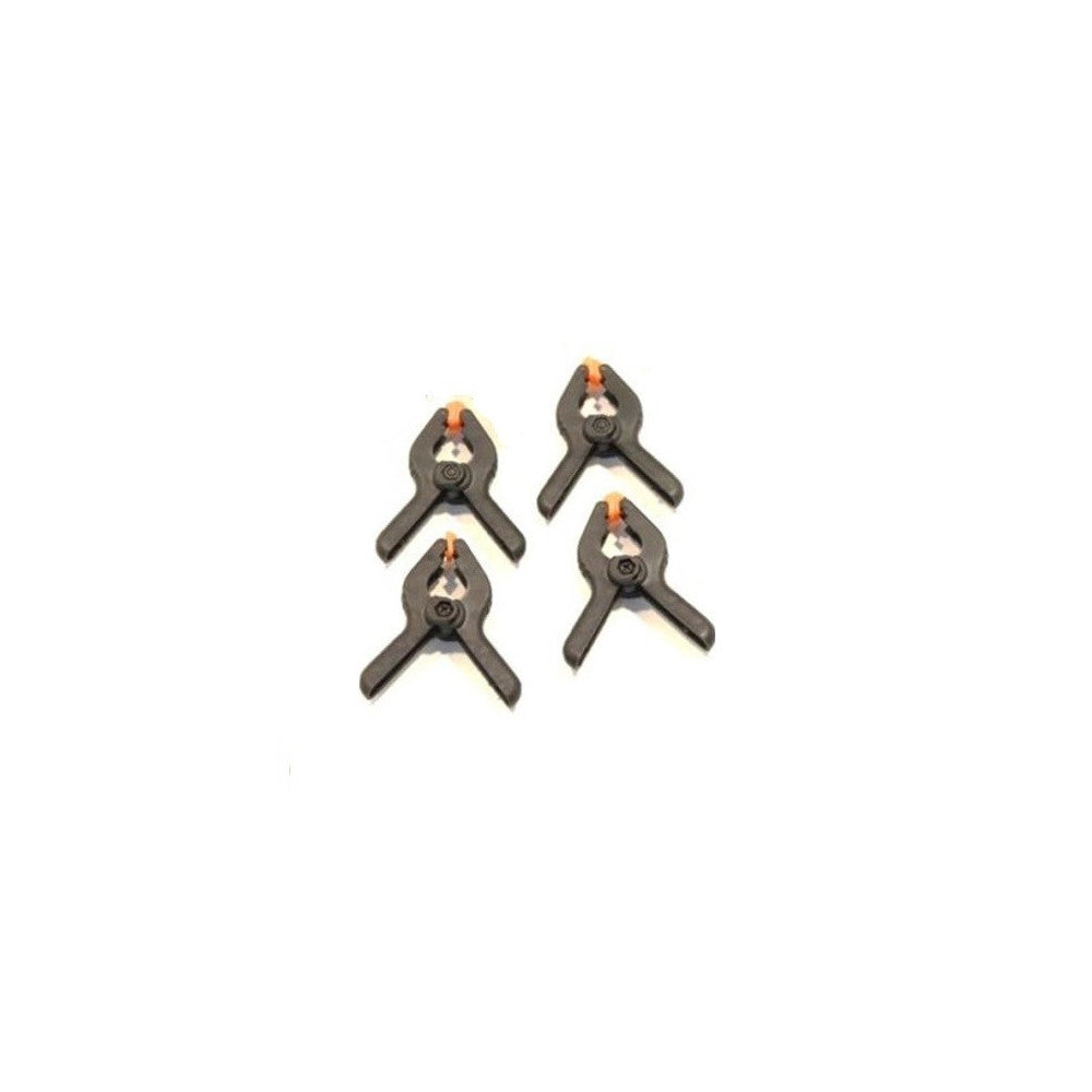 Trade Shop - Set Di 4 Morsetti Morsetto Strettoio Pinza A Molla In Plastica -