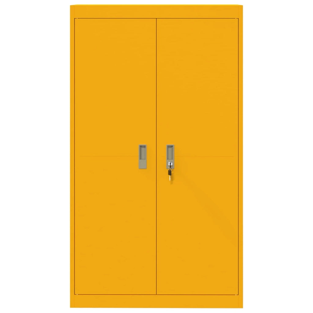 Armadio Giallo senape 80 x 40 x 140 cm Acciaio