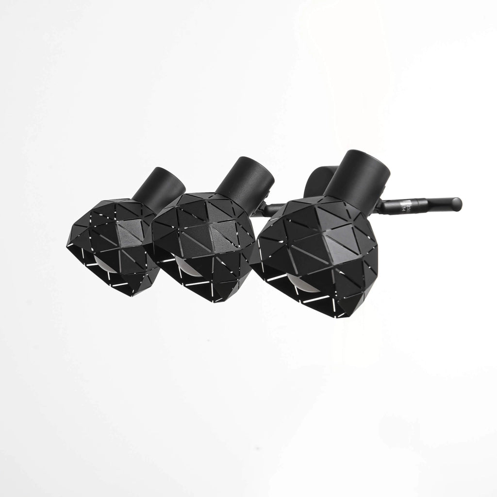 Faretto da parete Reus 3xE14 nero in metallo Light Prestige