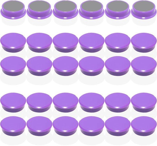 Magnetici per lavagne magnetiche - 30 pezzi forti magneti per frigorifero - Magnetici rotondi mini per lavagne, pareti magnetiche e lavagne da attacchi - Piccoli magneti, magneti colorati per tavoli da pranzo, uffici, scuole