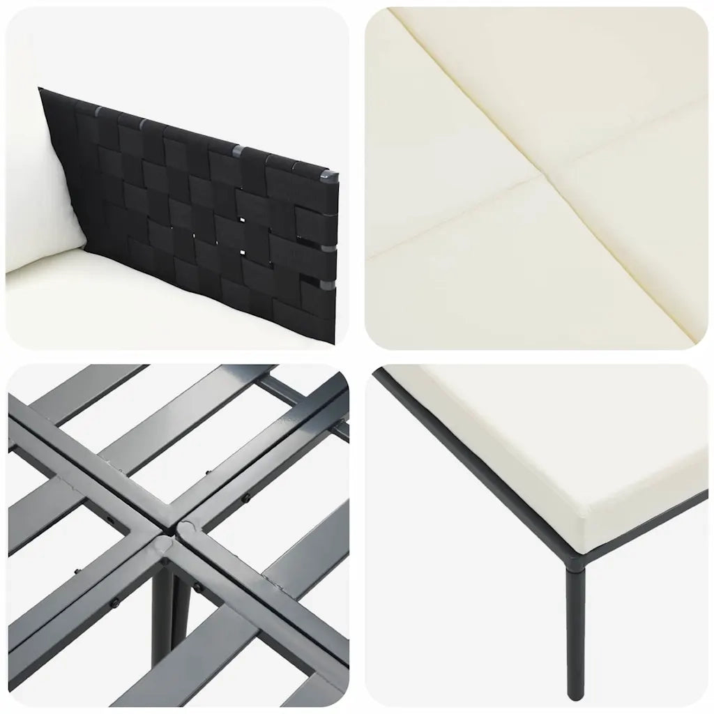 Lettino da Lettino sole | Sdraio da giardino | Lettino da sole con cuscino Antracite 153 x 115 x 69.5 cm