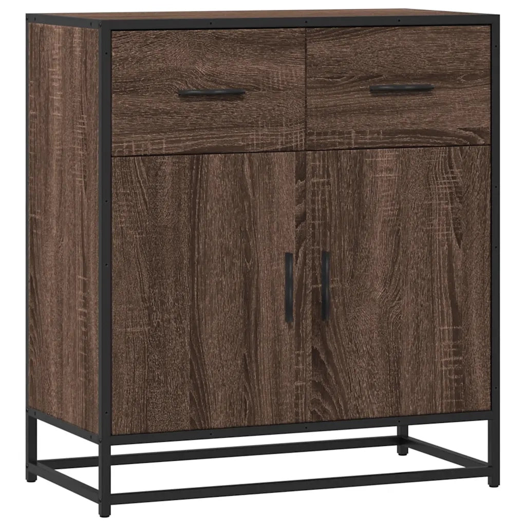 Credenza Rovere Marrone 68x35x76 cm in Legno Multistrato 848983