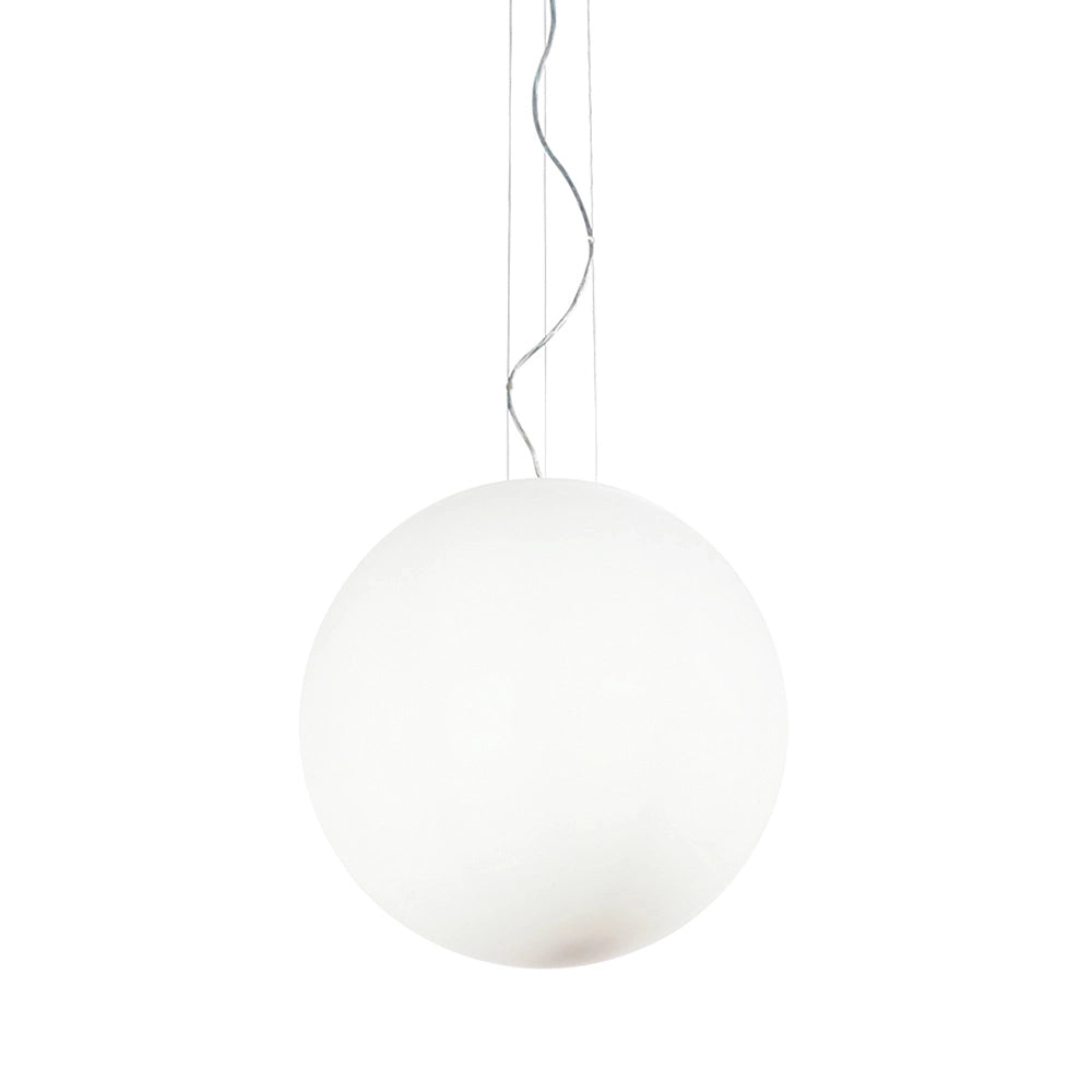 Sospensione Moderna Mapa Vetro Acidato Bianco 1 Luce E27 D50Cm
