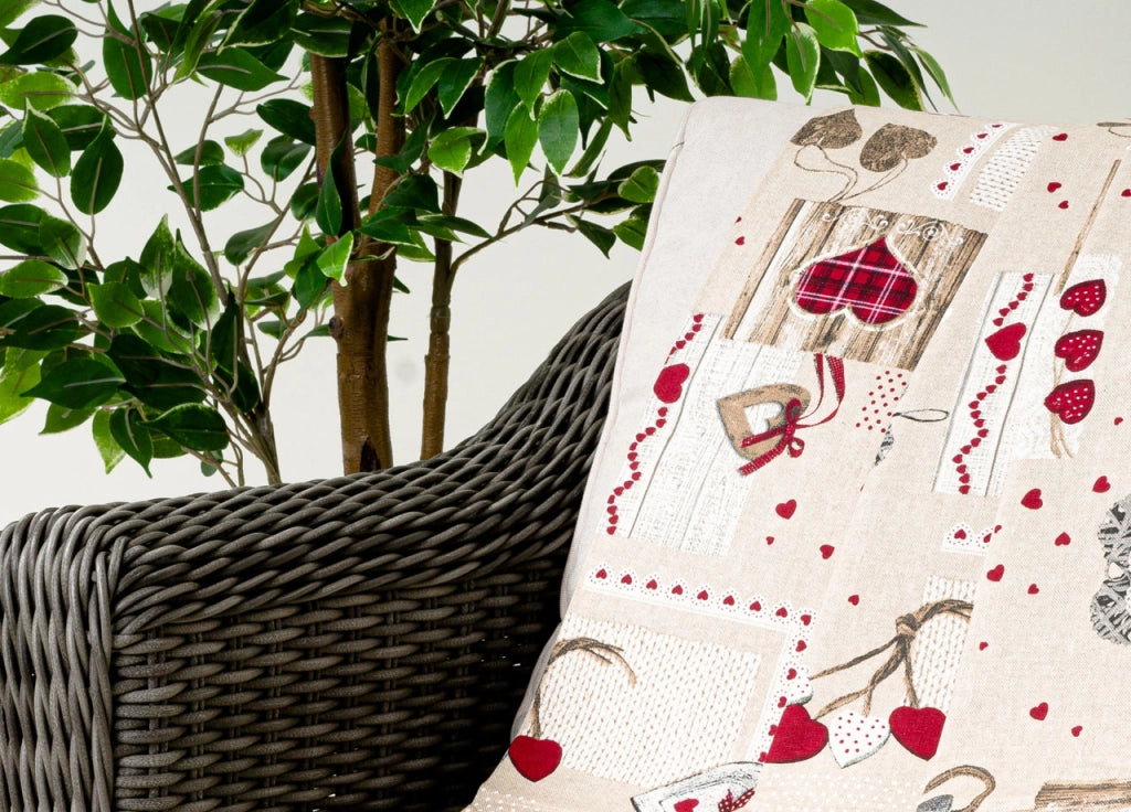 Telo Arredo Granfoulard Copritutto Cotone Made Italy Vari Disegni Arredatutto Copriletto Multiuso - 2 Piazze - Holly Bordeaux