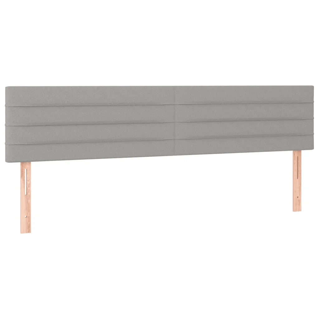 Testiera a LED Grigio Chiaro 200x5x78/88 cm in Tessuto 3121774