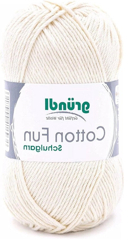 Cotone Divertente Filato a Maglia - 100% Cotone Filato Soofo - Certificato Oeko-Tex - Crema - 50g Skein