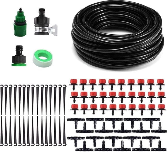 Set di irrigazione a gocce per giardini - sistema di irrigazione per piante - sistema di nebulizzazione - attrezzatura per il suolo - adatto per fiori .