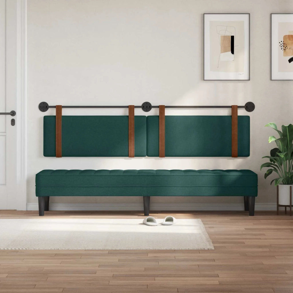 Testiera sospesa Verde Scuro PU Antico