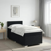 Letto box spring con materasso Nero 80 x 200 cm Tessuto 3450343