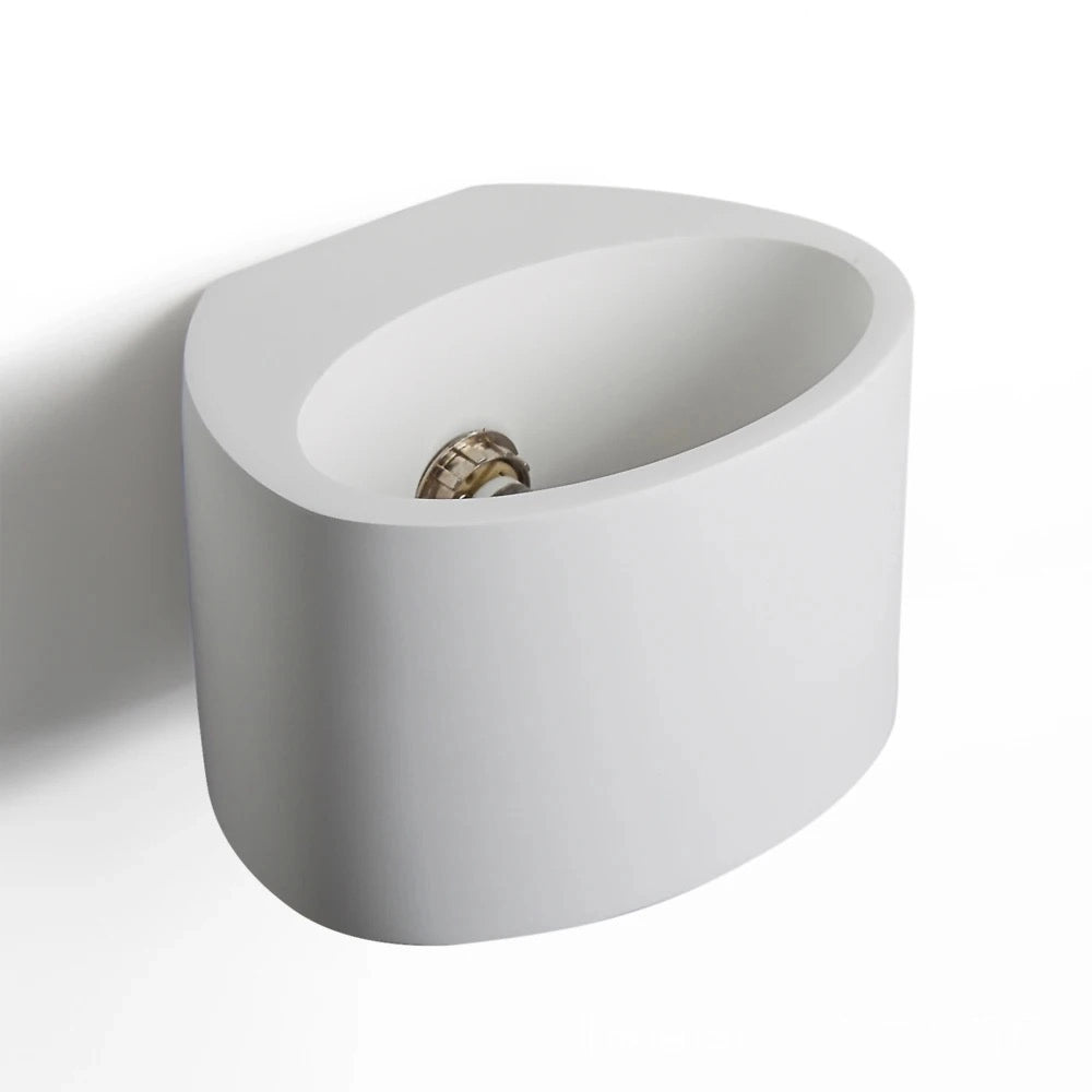 Applique in gesso dal design moderno con forma ellisse attacco per lampadine G9