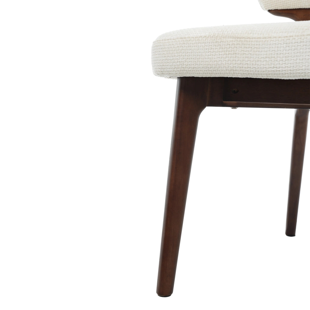 Sedia da Pranzo Set da 2 con Schienale Imbottito e Struttura Stabile, in Ciniglia Beige Chiaro